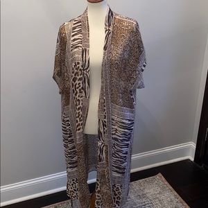 Animal Print Duster Kimono